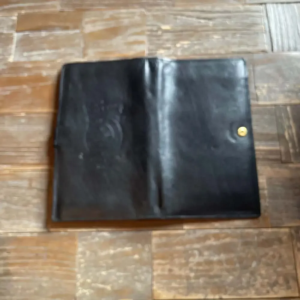 Vintage Miller High Life Branded Black Leather Travel Wallet and Organizer